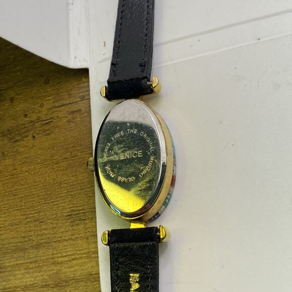 Vintage Venice Mop Dial Murano Glass Watch Works New Battery main image 5